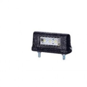 Black Plastic LED Number Plate Lamp - 12/24V