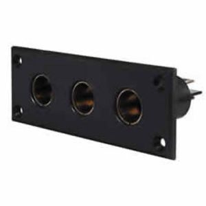 Three DIN Sockets on a Panel - 16A max