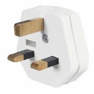 Plug Tops with Sleeved Pins - White Moulded Nylon