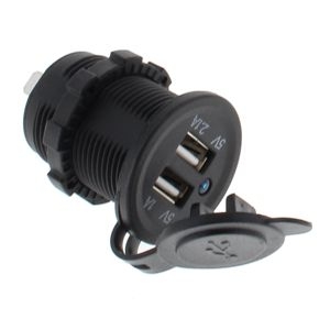 Black USB Port Socket - 12V