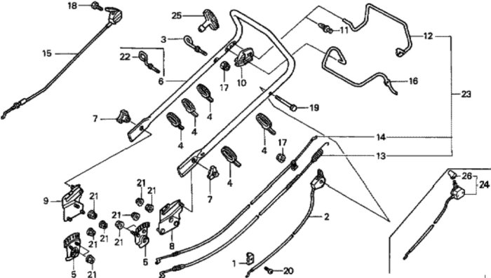 Handle Pipe for Honda HRG536C