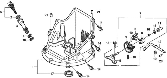 Oil Pan for Honda HRG536C