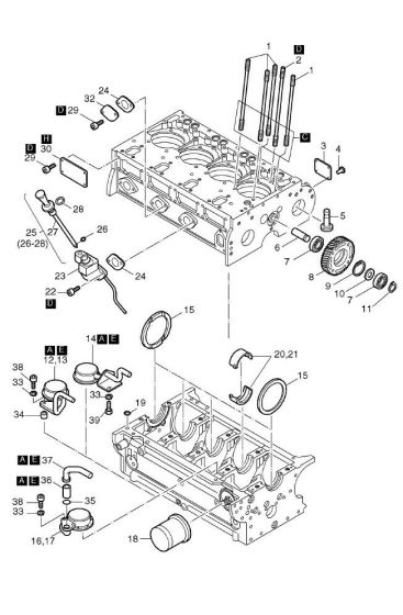 Crankcase Assembly for Hatz 2L40