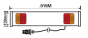 Trailer Board 3ft with 4m Extension Lead for Narrow Trailers