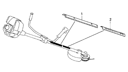 Lables (2) for Honda HHT31S Brushcutter