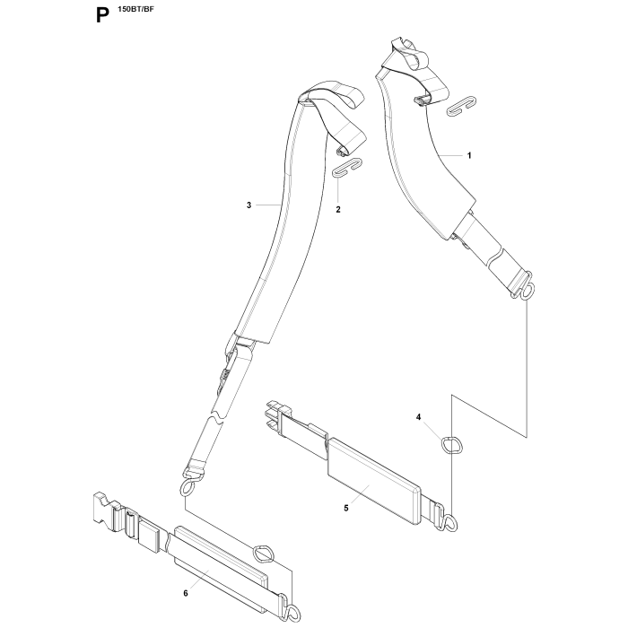 Harness Assembly For Husqvarna 150BT Leaf Blowers L&S Engineers