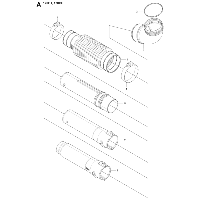 Tube Assembly For Husqvarna 170BT Leaf Blowers L&S Engineers