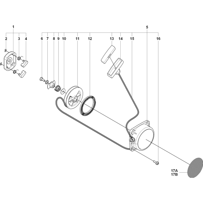 Starter Assembly For Husqvarna 170BT Leaf Blowers L&S Engineers