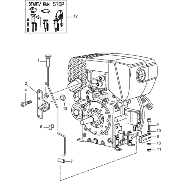 Speed Control Assembly for Hatz 1B20 Diesel Engine L&S Engineers