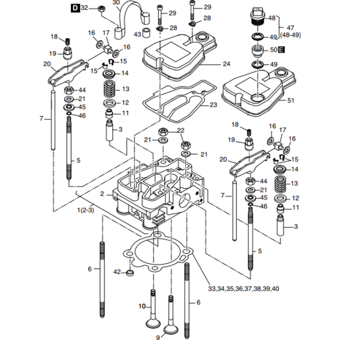 Cylinder Head Assembly for Hatz 1B20 Diesel Engine L&S Engineers