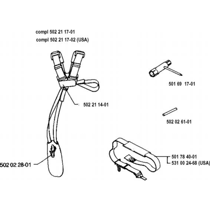 Harness for Husqvarna 23 LC Trimmer/ Edgers L&S Engineers