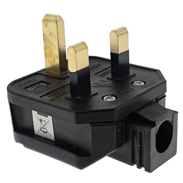 Heavy Duty 3 Pin Plug 13 Amp 240v Black Sold Individually Lands