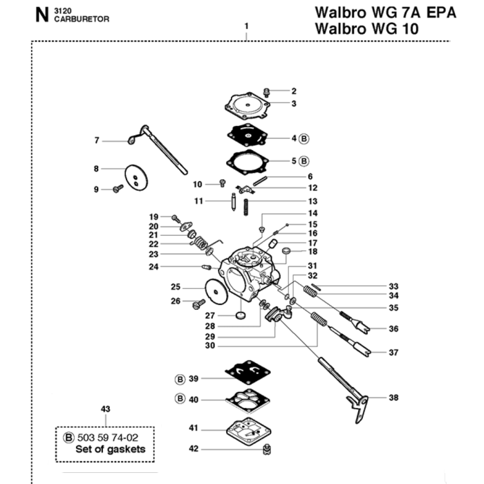 Carburetor Assembly For Husqvarna 3120XP Chainsaw L&S Engineers
