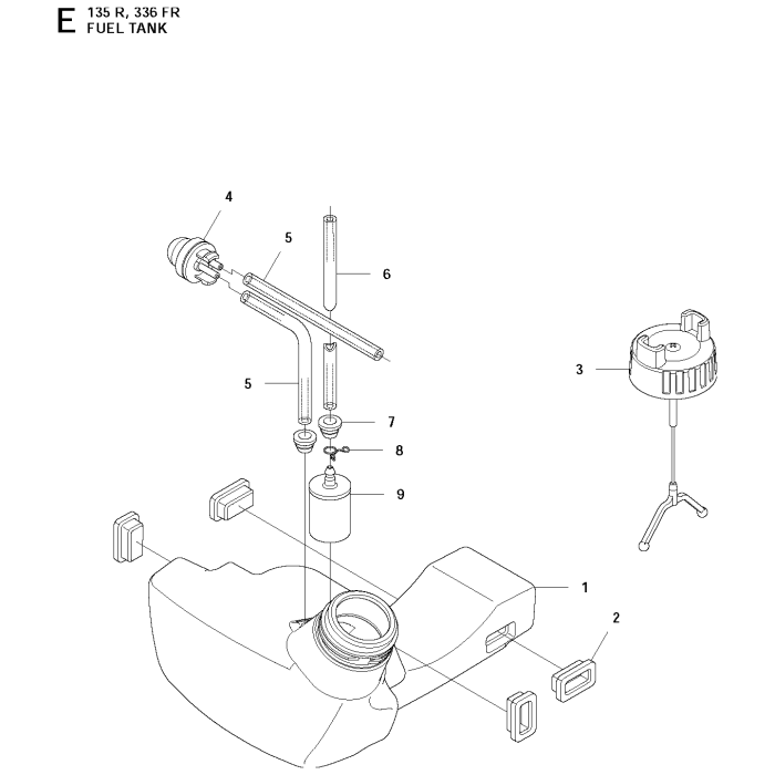 Fuel Tank Assembly For Husqvarna 336FR Brushcutter L S Engineers
