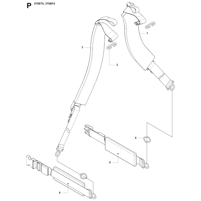 Harness Assembly for Husqvarna 370BTS Leaf Blower L&S Engineers