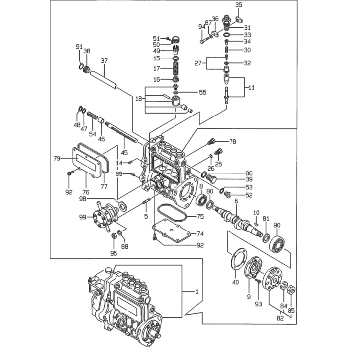 Fuel Injection Pump Assembly for Yanmar 4TNE88 Engine | L&S Engineers