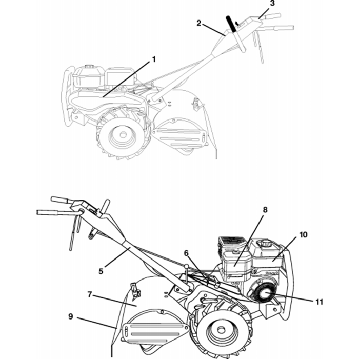 Decals for Husqvarna 600 CRT Cultivator/Tiller L&S Engineers