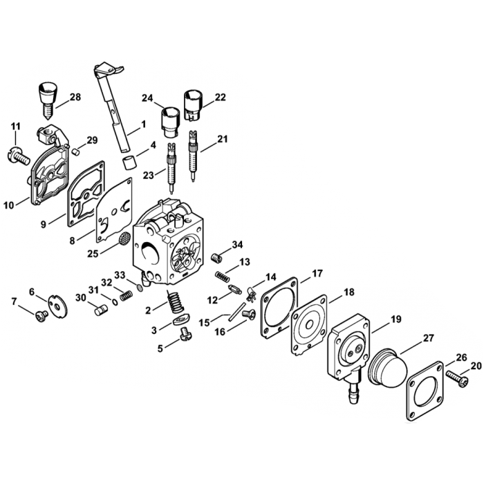 Carburetor C1Q S68 Assembly for Stihl BG55 BG65 BG85 Blower