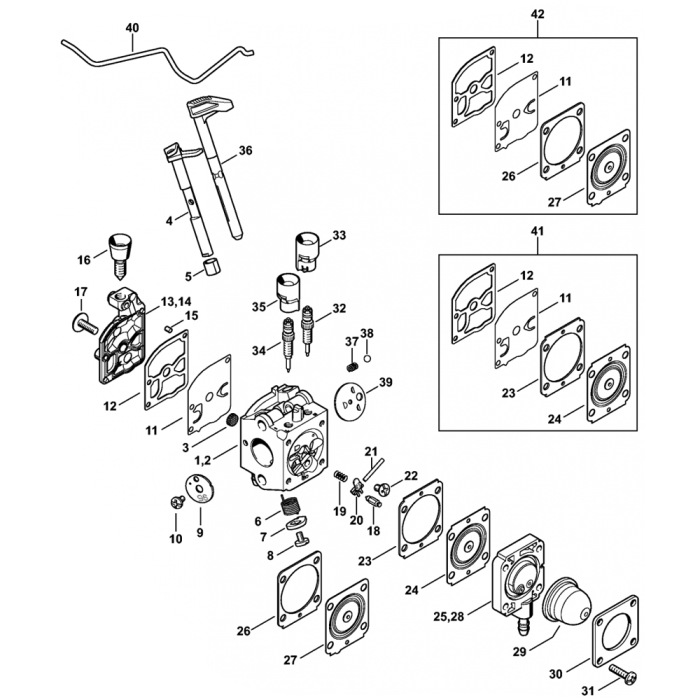 Carburetor for stihl outlet bg 50 blower