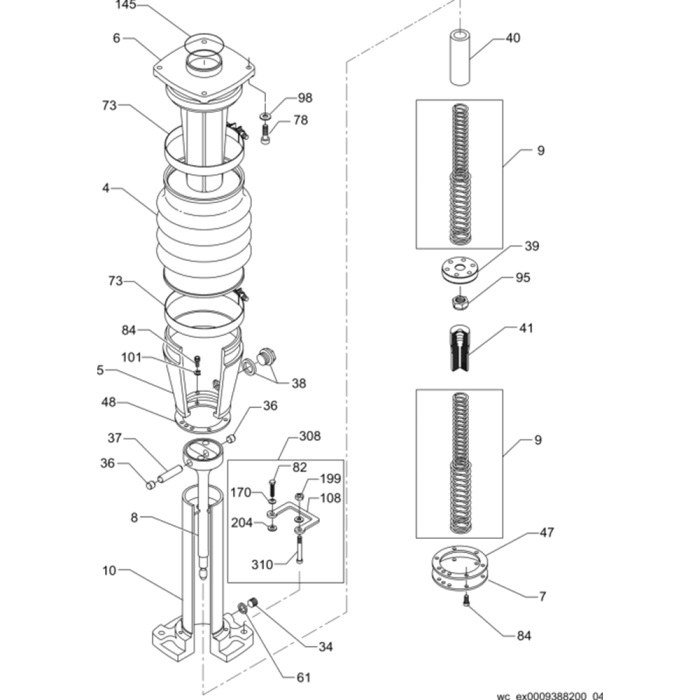 Guide Cylinder Assembly for Wacker Neuson BS604 Trench Rammer L&S