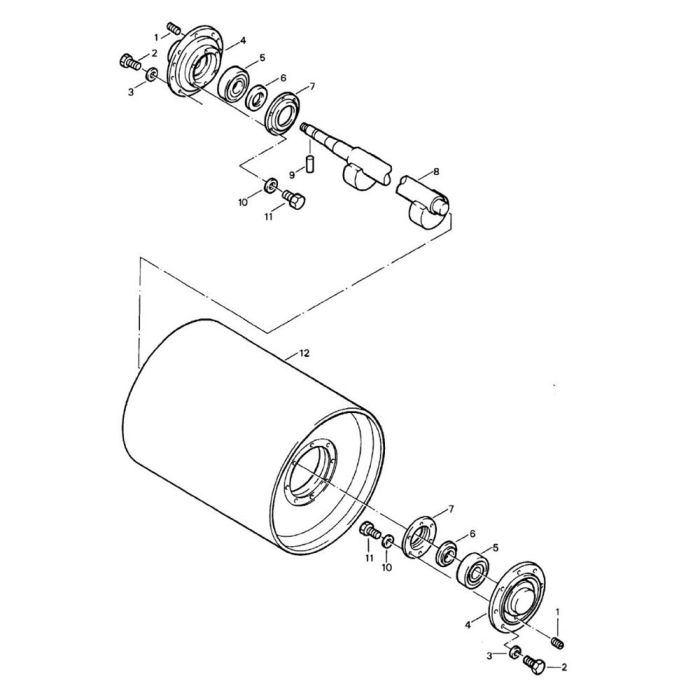 Vibratory Roller Drum Assembly for Bomag BW 90 S (101028000131