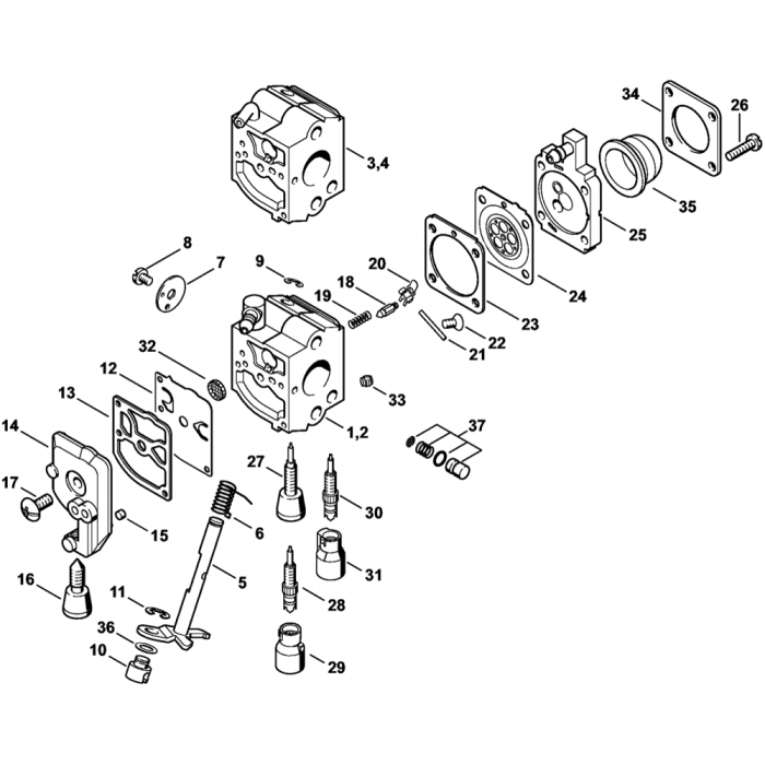 Stihl sales hs45 carburetor