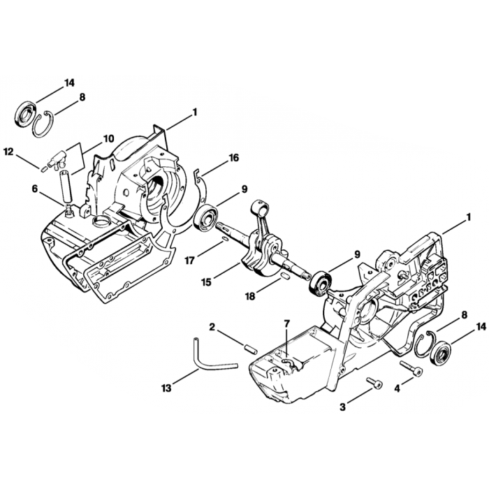 Crankcase Assembly for Stihl TS350 TS360 Disc Cutter
