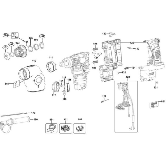 Dewalt rotary hammer drill parts cheap