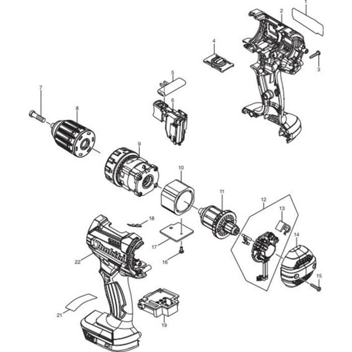 Makita store dhp482 parts