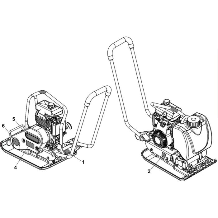 Decals for Altrad Belle PCLX320 400 Forward Plate Compactor L S