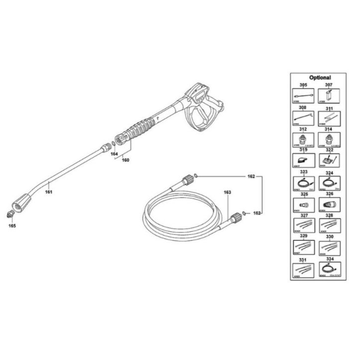 Handle Assembly for DeWalt DXPW007E Pressure Washer L&S Engineers