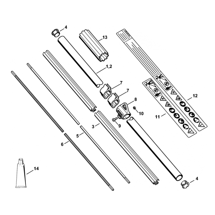 Stihl FS100 FS110 Drive Tube Assembly