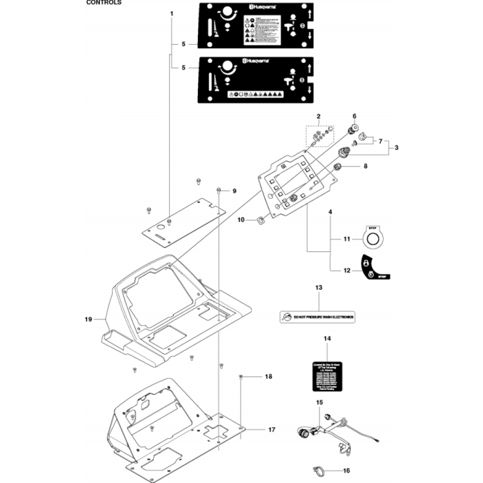 Controls Assembly for Husqvarna FS5000 Floor Saw L&S Engineers