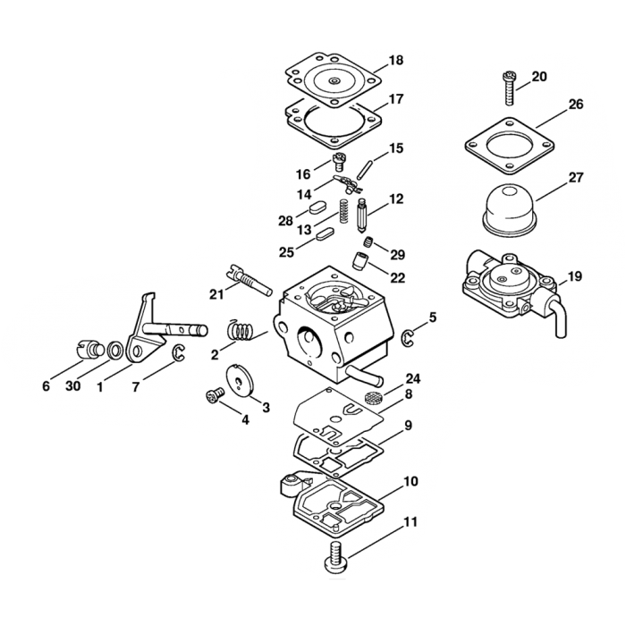 Stihl FS55 Carburetor C1QS5827.2001 Assembly L&S Engineers
