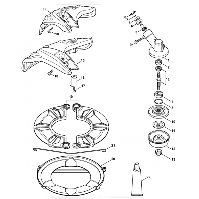 Stihl FS70 Gear Head Deflector Assembly