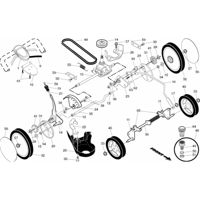 Drive Assembly for Husqvarna HU775H Consumer Lawn Mower L&S Engineers