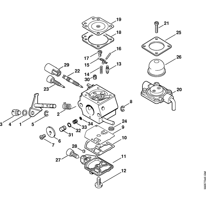 Stihl km55r new arrivals carburetor