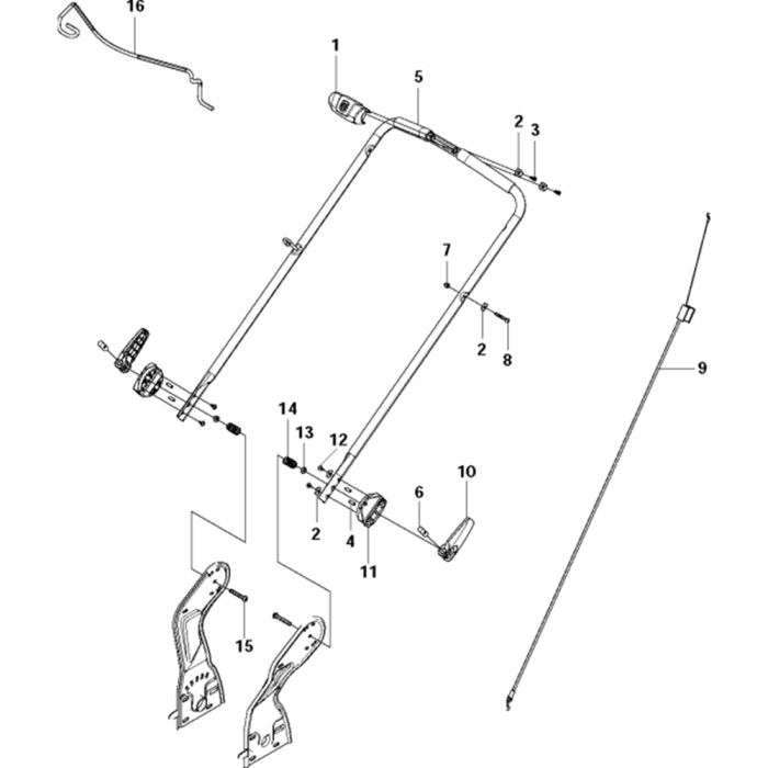 Handle Assembly for Husqvarna LB 48 Consumer Lawn Mower L S