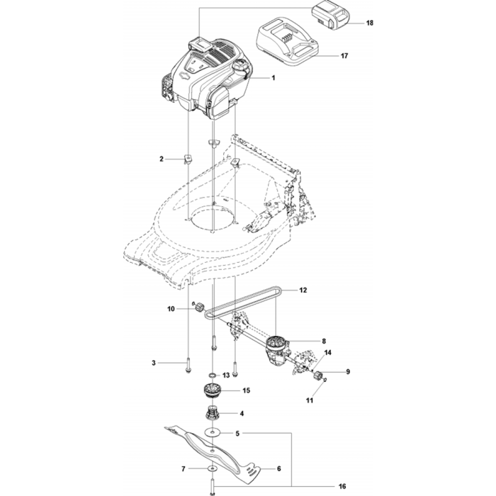 Engine Assembly for Husqvarna LC 353VI Lawn Mowers L&S Engineers