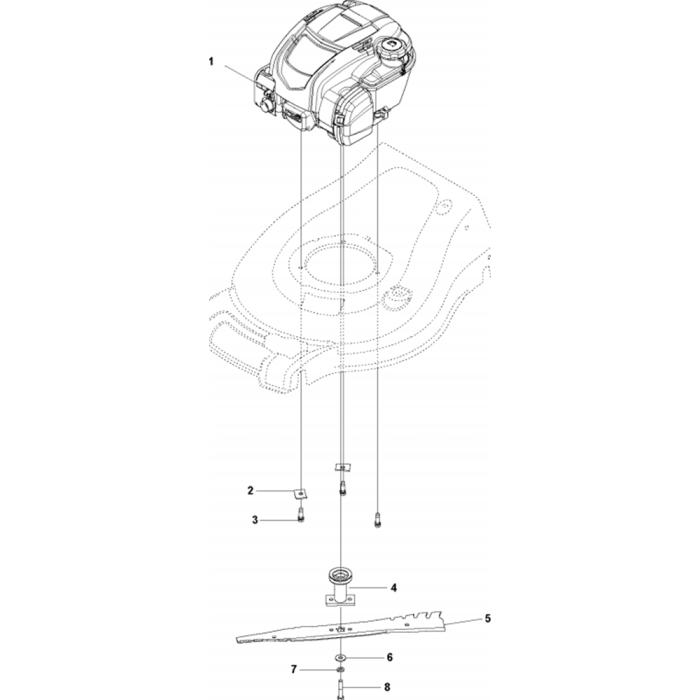 Engine Assembly for Husqvarna LC221AH Lawn Mowers L&S Engineers