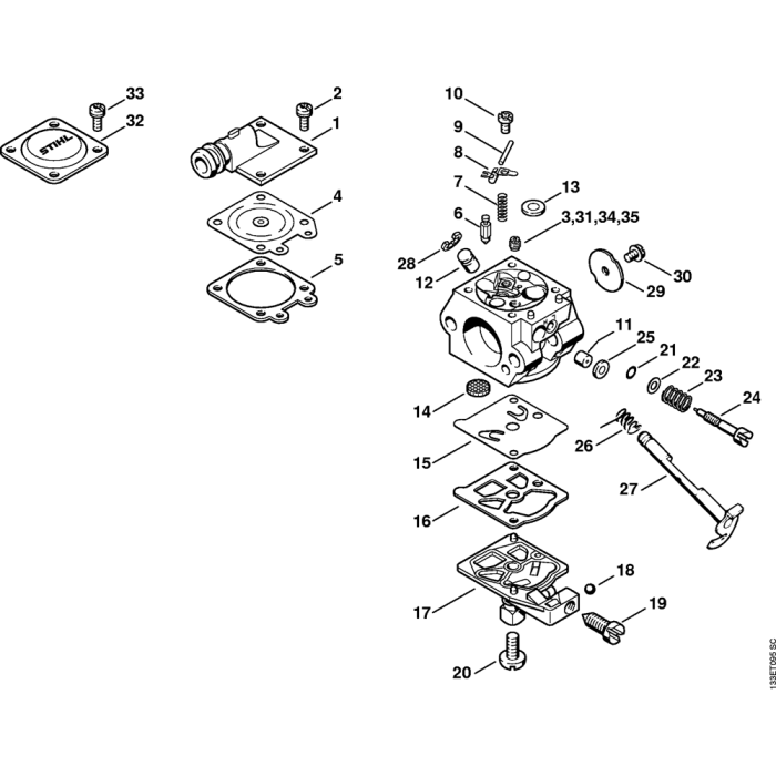 Carburetor WT 403 WT 493 Assembly for Stihl 026 Gasoline Chainsaws