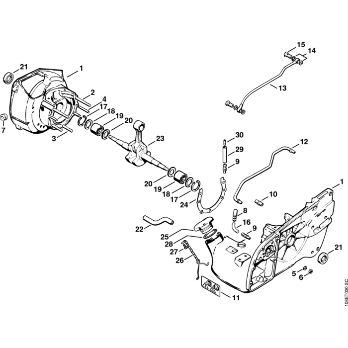 Crankcase Assembly for Stihl 070 Gasoline Chainsaws L S Engineers