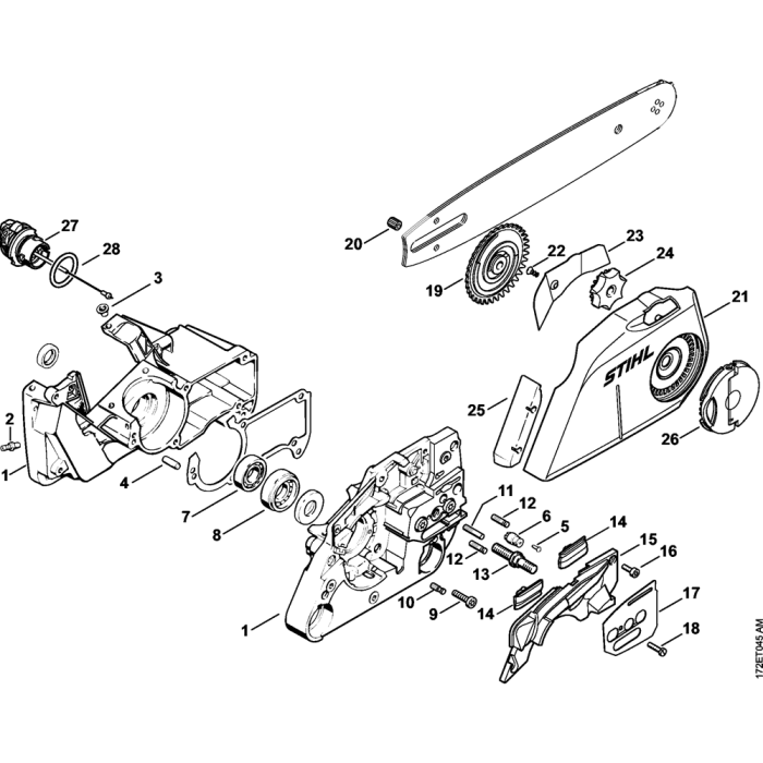 Quick chain tensioner Assembly for Stihl MS260 MS260C Chainsaws
