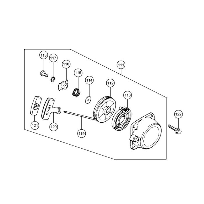 Recoil Starter for Tanaka TBL7800 Blower L&S Engineers
