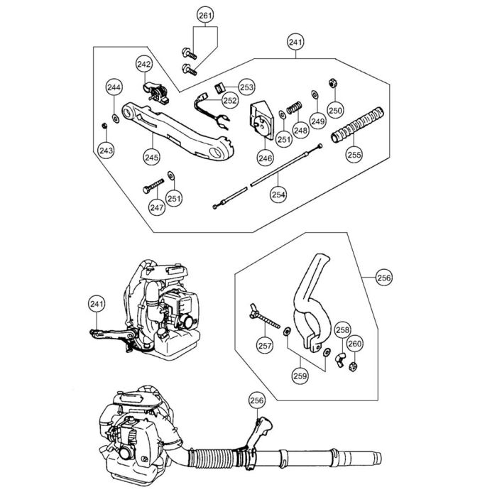 Control Handle for Tanaka TBL7800 Blower L&S Engineers