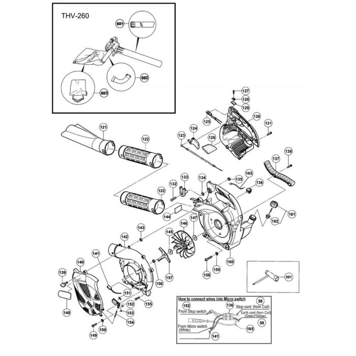 Blower Assembly for Tanaka THB260PF Blower L&S Engineers