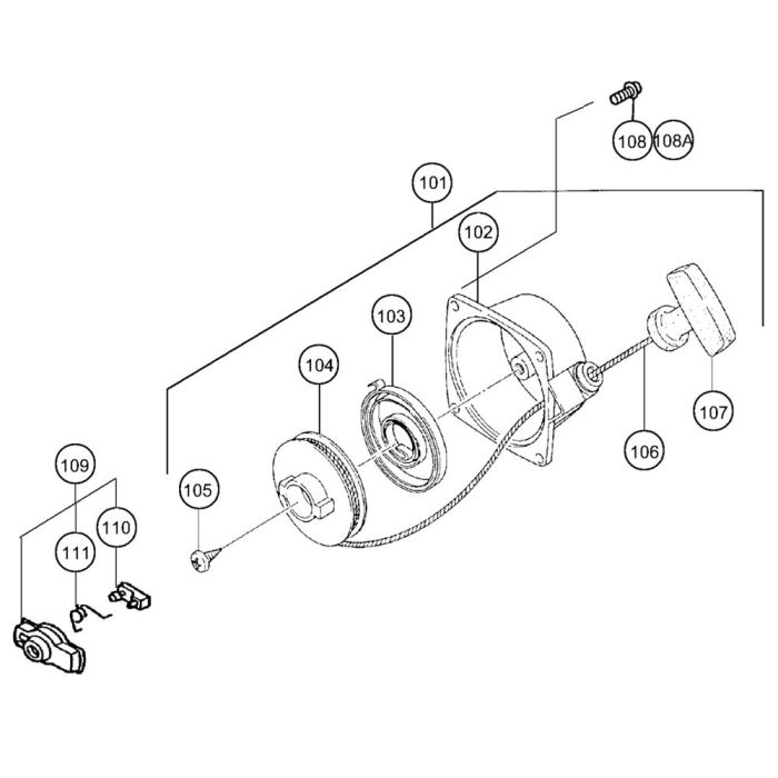 Recoil Starter for Tanaka THB2510 Blower L&S Engineers