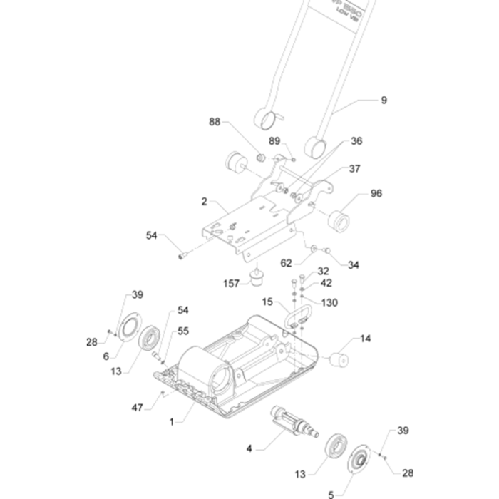 Baseplate Console Ass y for Wacker VP1550 5000008707 Rev.112