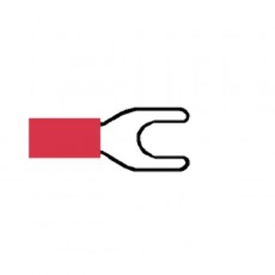 Red Pre-Insulated Spade Terminals - 5.30mm (Pack of 1000) - 3-001-04