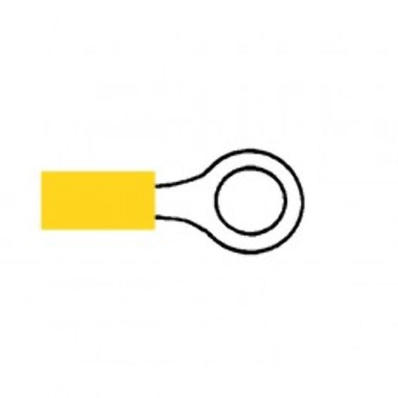 Yellow Pre-Insulated Ring Terminals - 8.40mm (Pack of 1000) - 3-001-12